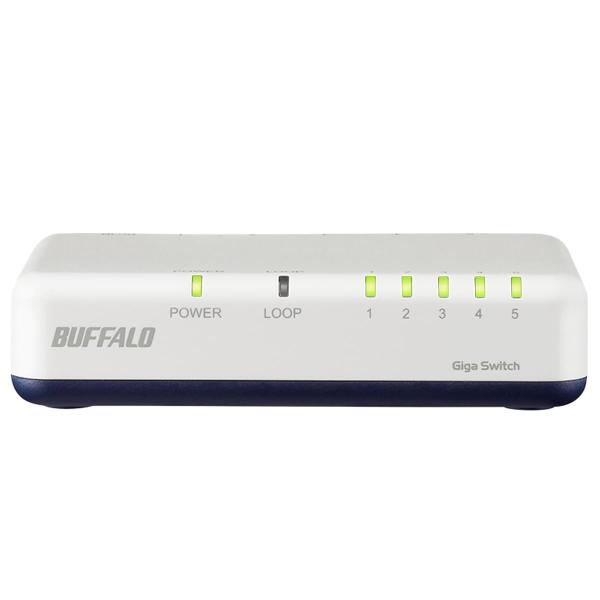 バッファロー 5ポート スイッチングハブ Giga ギガ プラスチック筐体 壁掛け設置対応 LSW7-GT-5EPL/WH