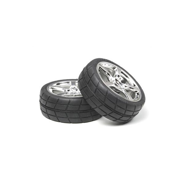 タミヤ OPパーツ OP.955 メッキ5本スポークホイール 接着済みラジアルタイヤ2本 (24mm・0) 53955 6g7v4d0 71E9E1BKinL._AC_UL210_SR210,