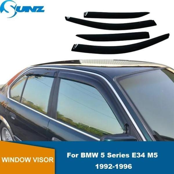 ドア バイザーs BMW 5 シリーズ E34 M5 1992年 1993年 1994年 1995年 1996年 Weatherシールドs サイド ウィンドウ 