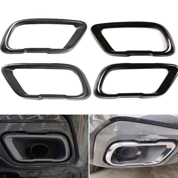 ステンレス 2P テール マフラー エキゾースト パイプ Output カバー BMW X5 G05 X6 G06 X7 G07 2019年 2020年 202
