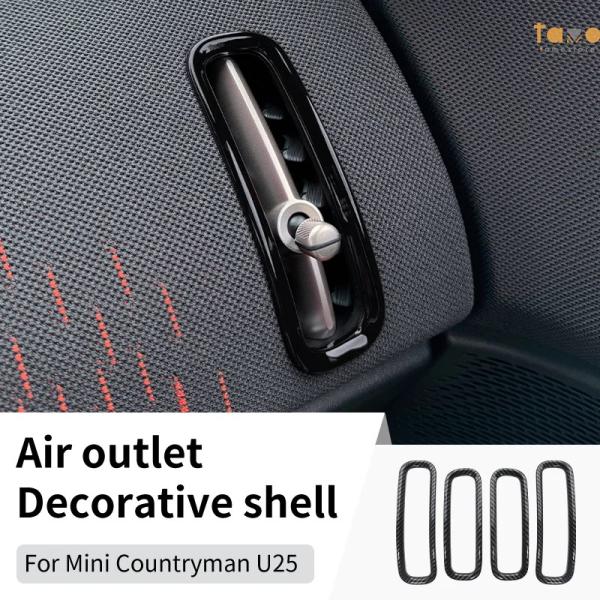 U25 ミニ MINI カバー アクセサリー カスタム エアコン ベント 装飾 シェルカントリーマン 2024 2025 エアベント リング アウトレット ケース パーツ カスタム パーツ