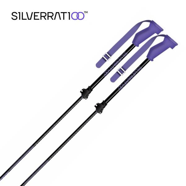 S1LVERRAT1OO シルバーラティオ スキーポール ストック■S1LVERRAT1OO Performance Stockカラー・ブラックサイズ・95-120cmシャフトアルミ合金材直怪14mm+テーパーカーボン直径12mmグリップ・...