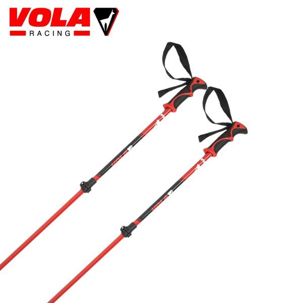 VOLA ボラ スキー ポール ストック■ALU AJUSTABLU / VLFA002SIZES110-135cm・BK-4 / 53mm・Ref GP28 Black (Black&amp;Red)・フィンガーホルダー ※メーカー企画書...
