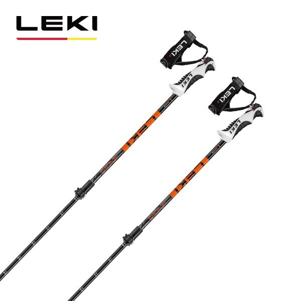 LEKI レキ スキー ポール ストック■DRIFTER VARIO S / 653 64102COLOR・ブラック / ダークアンスラサイト / ネオンオレンジSIZES・90〜120ｃｍ　無段階伸縮・調整式・SHAFT：アルミ合金（14...