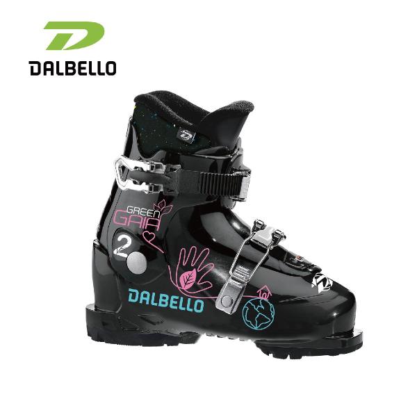 DALBELLO ダルベロ スキーブーツ■GREEN GAIA 2.0 GW　グリーンガイア 2.0 グリップウォークART.NO. D2210202.10フレックス（硬さ）：25ラスト（幅）：ジュニアラストカラー・ブラック×ブラックサイズ...