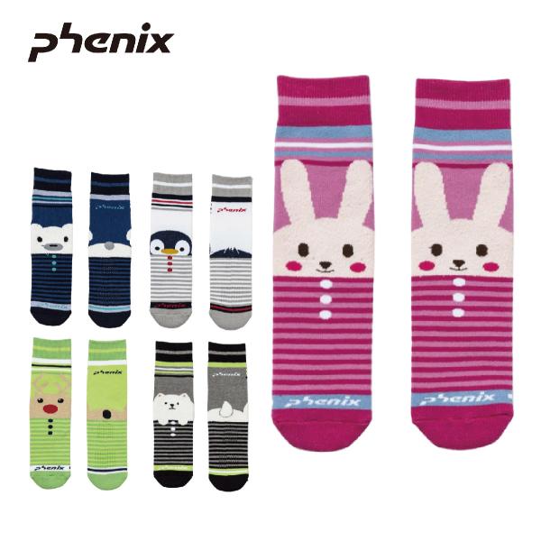PHENIX フェニックス スキー ソックス キッズ ジュニア■Character Tube Socks　キャラクター チューブ ソックスShell Fabricationコットン、アクリル、ナイロン、ポリウレタンFittingレギュラーC...