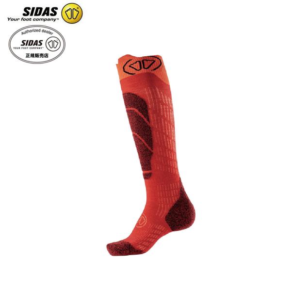 SIDAS シダス ソックス / JRジュニアスキーメリノジュニア大人用と同性能で子供に適合した形状と着圧で最適なフィット感を。●足裏とスキーブーツの間に余分な隙間を作らず、インソールとの相乗効果を重視した構造●かかと、つま先、脛部分などス...