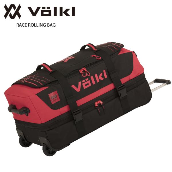 VOLKLフォルクルキャスター付バッグ■商品名RACE ROLLING 120L BAGレースローリング120リットルバッグ品番142108カラーブラック×レッドサイズ（cm）76×39×35容量120L原産国中国■特徴スキーバッグ（キャス...
