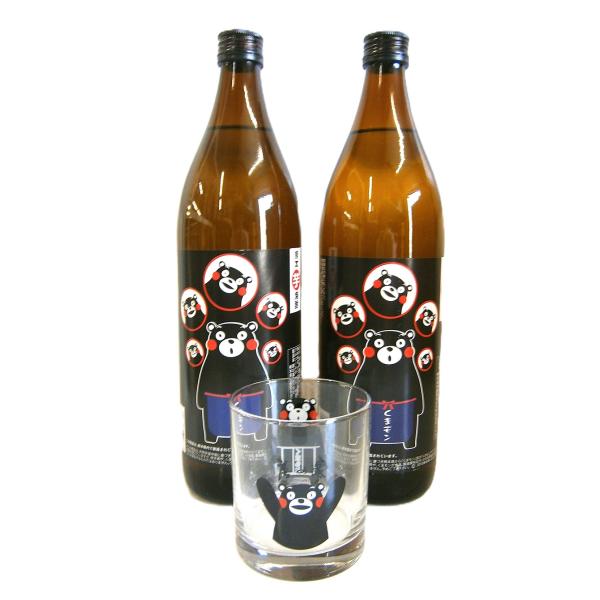 【送料無料】房の露 芋 くまモンラベル 25度 900ml×2本 グラス1個付 芋焼酎 熊本県