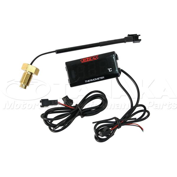 汎用 12V　LEDデジタル油温計　ドレンボルトセンサー付き [Y1930]モンキー・ゴリラ・ダックス・シャリー対応 田中商会