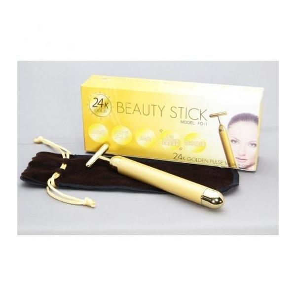 国内生産の日本製純金美顔器。24K金＋振動の効果で、リンパの流れを促し小顔効果が倍増！純金パワーと7000回の美振動！ハンドマッサージの効果が期待できます。防水仕様なので、お風呂でくつろぎながらスキンケア。肌に当たるローラー部に本物の24金...