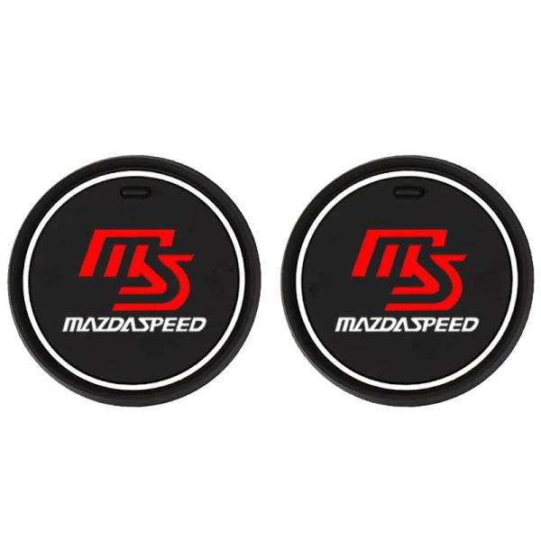 マツダ ms ノンスリップ コースター アテンザ アクセラ CX-3 CX-4 CX-5 CX-8 ドリンクホルダー用 発光 (マツダ)