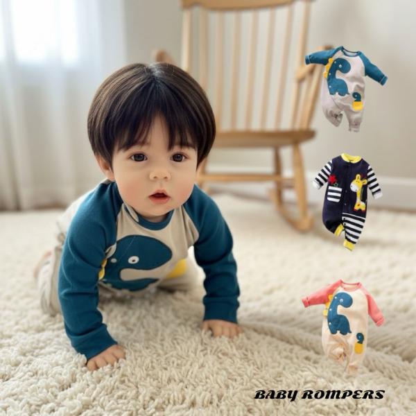 ●混率：本体：綿　100％　　リブ部分：綿　95%                    ポリウレタン　5%●原産国：中国製●サイズ：/70cm 80cm【サイズ/着丈/バスト/肩幅/股下（cm）】 【70】56/25/21/15 【80】...