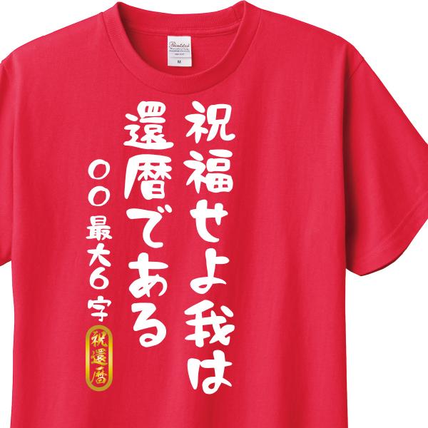 還暦祝い Tシャツ ロンT ラッピング 対応 祝福せよ 名入れ可能