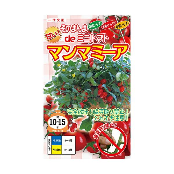 ナント種苗 トマトそのまんまdeミニトマト マンマミーア 小袋 : 種苗