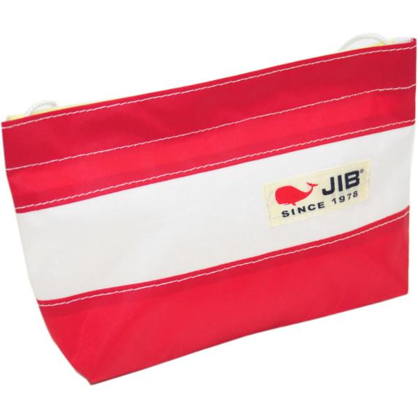 【閉店特価】JIB バリットポシェットL　BPL36　レッド×レッド　ホワイトショルダーロープ付