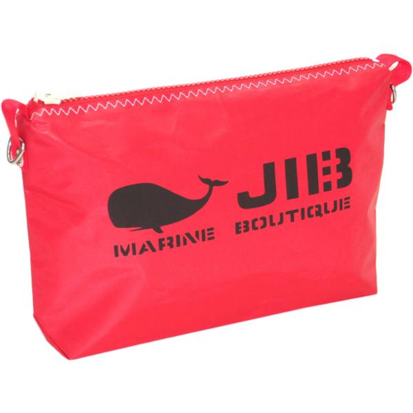 【閉店特価】JIB ドキュメントポーチM PODM68　レッド×レッドファスナー／レッド耳