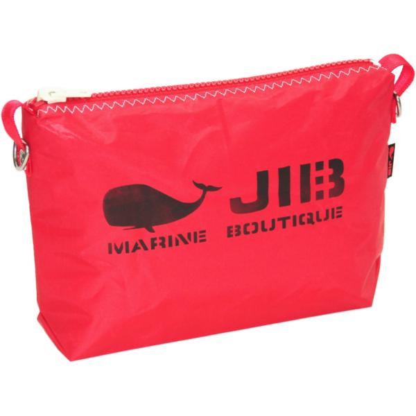 【閉店特価】JIB ドキュメントポーチS PODS63　レッド×レッドファスナー／レッド耳