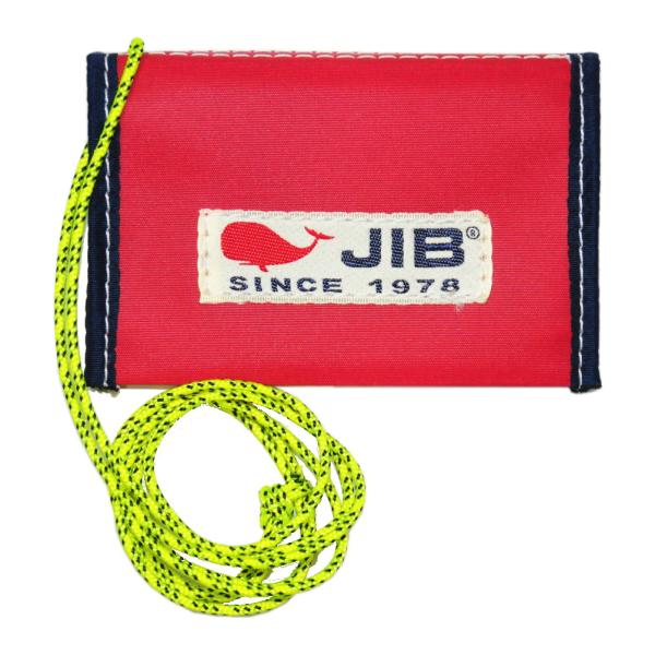 【閉店特価】JIB パスケース　PS34　レッド×ネイビー／ホワイトタグ（コードの色はアソートです／写真と異なることがあります）