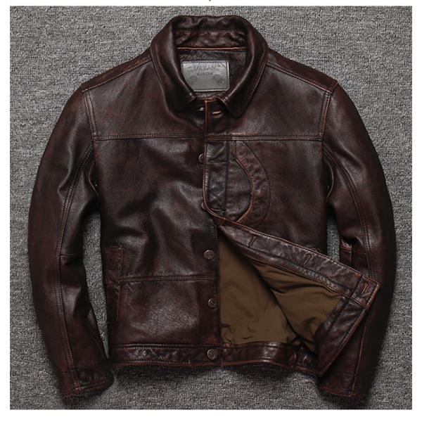 本革ジャケット ライダースジャケット 牛革 復古 ヴィンテージ