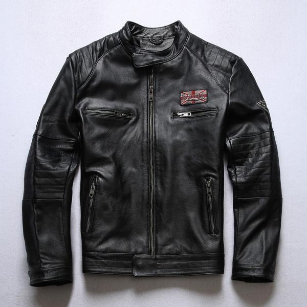 美品】マニエラMANIERA ダブルレザージャケットバイカラー羊革