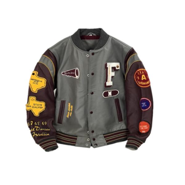 レザースタジャン 本革 スタジアムジャンパー スタジアムジャケット 革