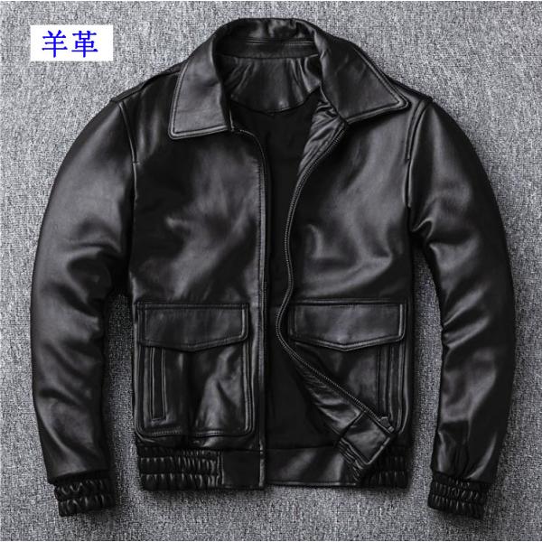 本革ラムレザージャケット フライトジャケット 本革フライトジャケット ライダースジャケット ジャンパー ラム