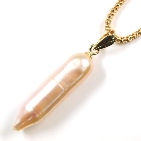 K18真珠　犬ペンダント K18 リバーシブル バロックパール ブラックダイヤモンド 犬