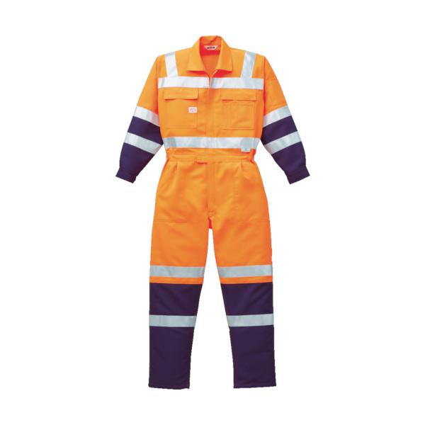 山田辰 高視認ツナギ服 Lサイズ オレンジ 7620−OR−L 1着