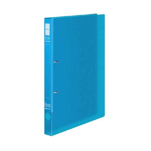 他サイト： リングファイル（スリムスタイル）　クリアカラー　Ａ４タテ　２穴　１８０枚収容　リング内径２２ｍｍ　背幅２７ｍｍ　ライトブルー　フ−ＵＲＦＣ４２０ＮＬＢの商品画像