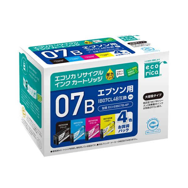 エコリカ エコリカ リサイクルインクカートリッジ 4色パック（顔料 