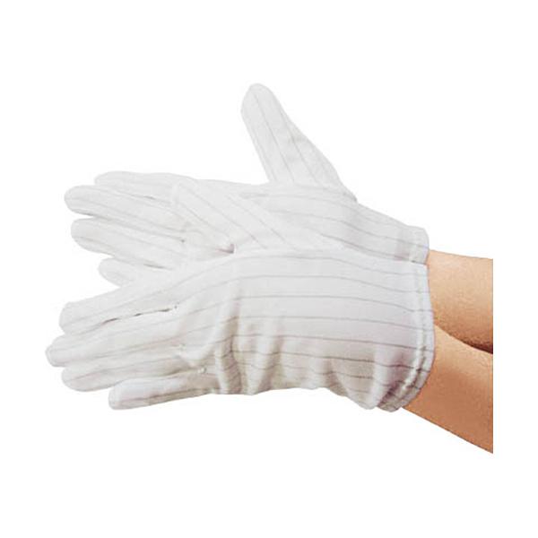 カスタム　静電防止手袋　ホワイト　Ｌ　厚さ０．５ｍｍ　ＡＳ−３０２−Ｌ　１双 （メーカー直送）