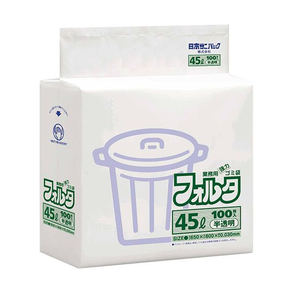 ＴＡＮＯＳＥＥ ゴミ袋エコノミー 乳白半透明 ４５Ｌ １セット