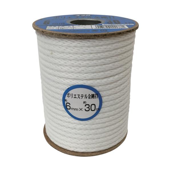 他サイト： ユタカメイク　ロープ　ポリエステル金剛打ボビン巻　６ｍｍ×３０ｍ　ＲＳＸ−４　１巻（直送）の商品画像