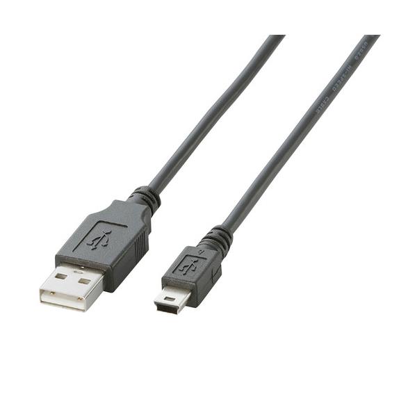 他サイト： ＵＳＢ２．０ケーブル　（Ａ）オス−ｍｉｎｉ（Ｂ）オス　ブラック　０．５ｍ　ＲｏＨＳ指令準拠（１０物質）　Ｕ２Ｃ−Ｍ０５ＢＫ　１本の商品画像