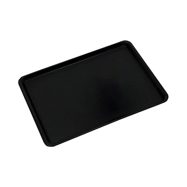 メーカー：蝶プラ工業 　品番：#3525ブラツク   すべりにくくお手入れしやすいお食事トレー。　　傾けてもすべりにくいノンスリップ加工。