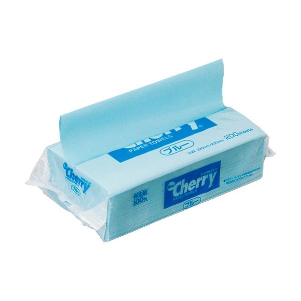 メーカー：新橋製紙　品番：CH2030B　ブルーのペーパータオルが、清潔感を演出。