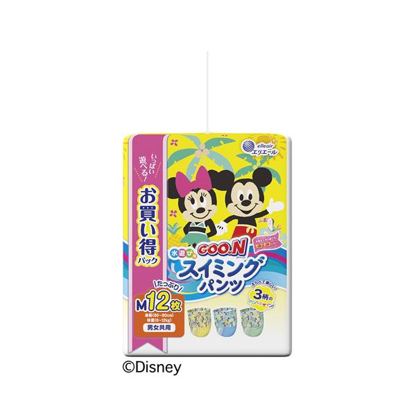 メーカー：大王製紙　 品番：20863056  選べて楽しい！男女共用ディズニーアロハデザインのスイミングパンツ　　＜パッケージ裏面＞