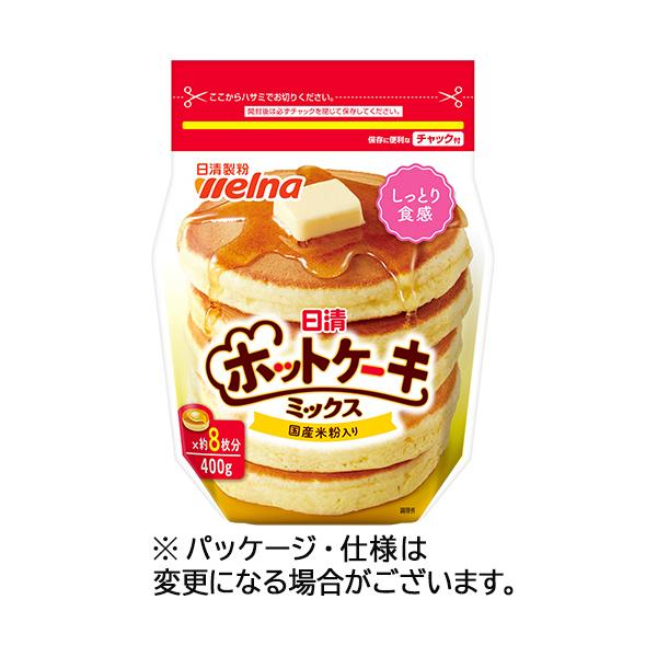 メーカー：日清製粉ウェルナ　 品番：251746  国産米粉入ホットケーキミックス。　　＜パッケージ裏面＞＜調理イメージ＞