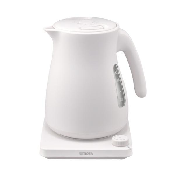 メーカー：タイガー魔法瓶 　品番：PTV-A120WG   安全設計に加えて、温度調節機能も。毎日の生活を豊かにするタイガーケトル。　　転倒時にお湯もれを防止。蒸気レス。二重構造で本体が熱くなりにくい。＜カラーラインアップ＞