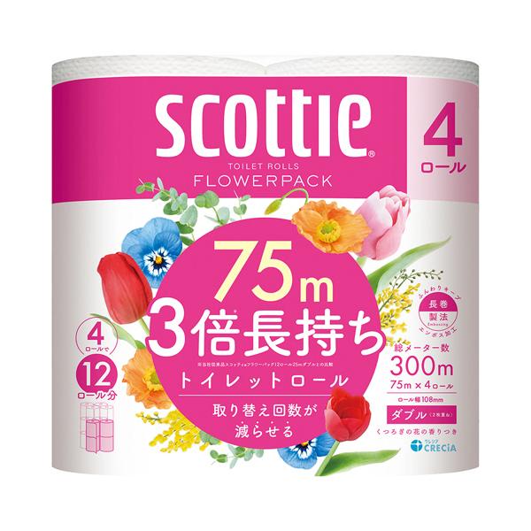 メーカー：日本製紙クレシア 　品番：22730   4ロールで12ロール分の長尺ロール！　　