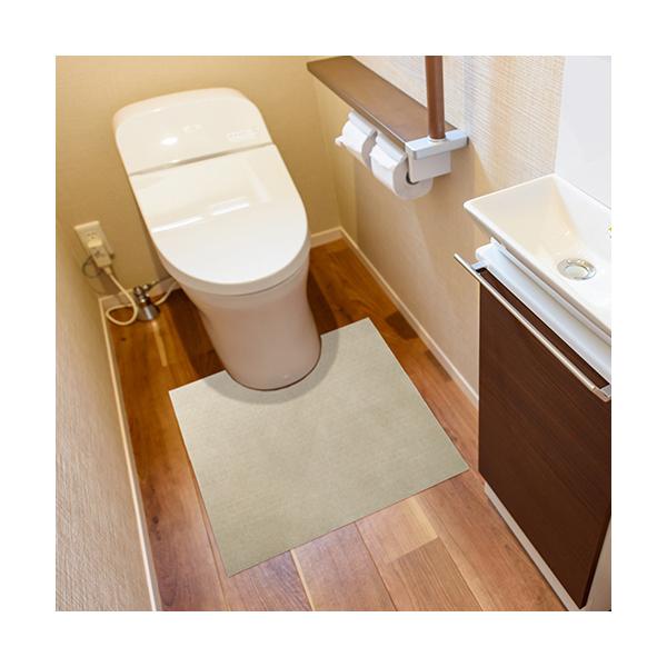メーカー：東京メディカル　 品番：KG-485  便器回りの床汚れの清掃負担を軽減するトイレマット　　＜使用イメージ＞