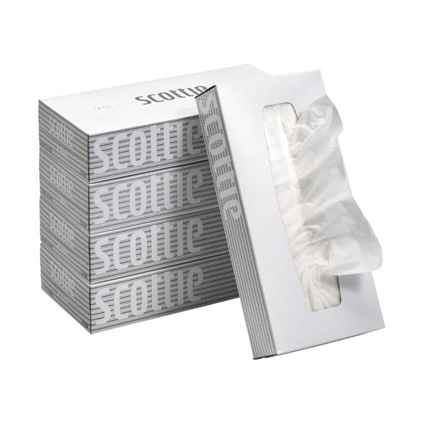 他サイト： 日本製紙クレシア　スコッティ　ティシュー　２００組／箱　（白）　１パック（５箱）の商品画像