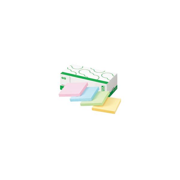 ＴＡＮＯＳＥＥ　ふせん　ノート正方形　７５×７５ｍｍ　４色　１パック（１０冊）【爆買】