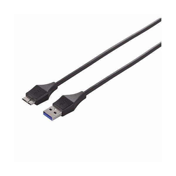 他サイト： バッファロー　ユニバーサルコネクタ　ＵＳＢ３.０　（Ａ）オス−ｍｉｃｒｏ（Ｂ）オス　ブラック　１ｍ　ＢＳＵＡＭＢＳＵ３１０ＢＫ　１本（お取寄せ品)の商品画像