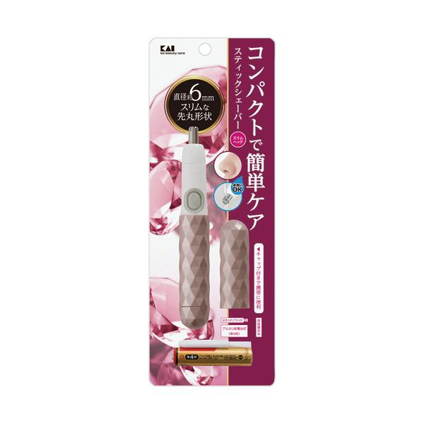 メーカー：貝印 　品番：KQ1806   コンパクトで簡単ケア！水洗いOK！　　＜キャップ装着時＞＜ダイヤカットデザイン＞水洗い可能。<br>※画像はイメージです。