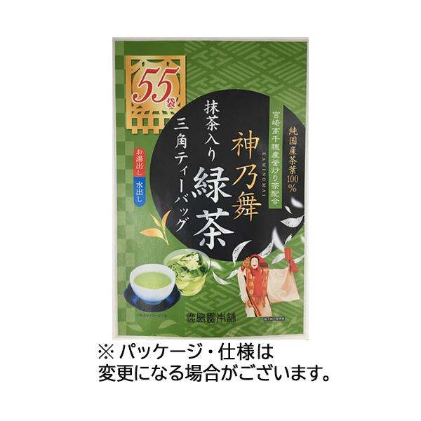鹿島園本舗 神乃舞 抹茶入り緑茶三角ティーバッグ 2．8g／バッグ 1