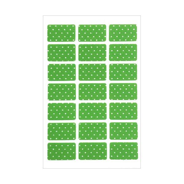 他サイト： クロバー　タグペタラベル　グリーンドット　７１−７０３　１シート（２１枚）（お取寄せ品)の商品画像