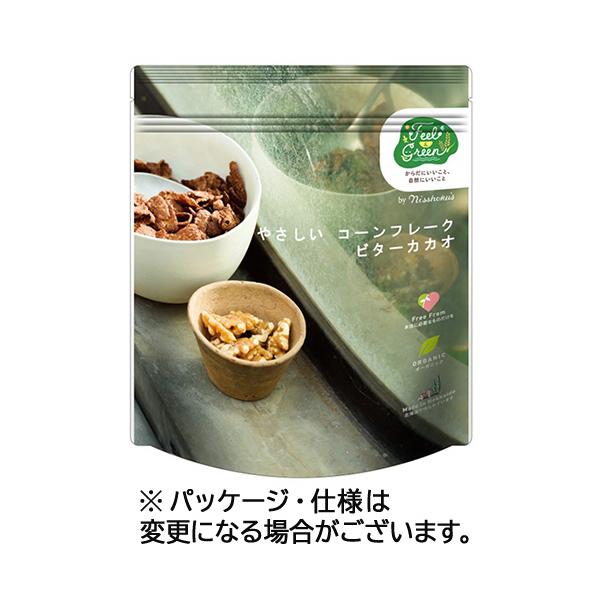 メーカー：日本食品製造　 品番：7307  6つの材料で作ったビターカカオ オーガニック コーンフレーク　　＜パッケージ裏面＞