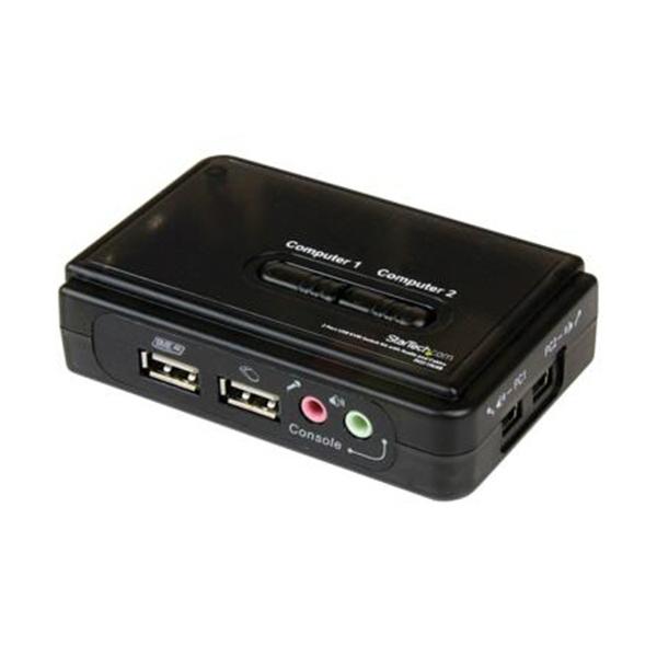 ＳｔａｒＴｅｃｈ．ｃｏｍ　２ポートＵＳＢ接続ＫＶＭスイッチ　ブラック　ＳＶ２１１ＫＵＳＢ　１個（お取寄せ品)